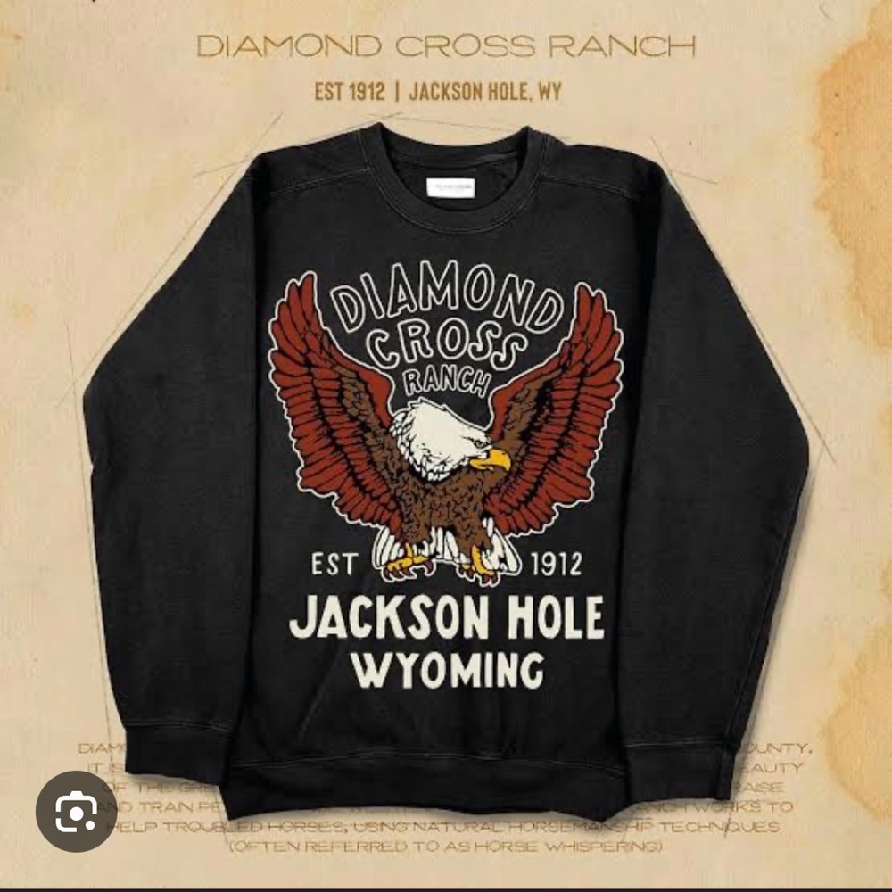 Diamond Cross Ranch Sweatshirt Black